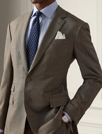 Costume peau de requin Kent en laine - Mocha