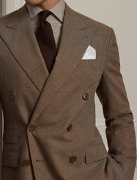Kent Prince of Wales wool suit - Camel & Brown