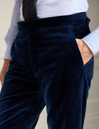 Gregory velvet trousers - Pageant Blue