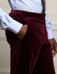 Pantalon Gregory en velours - Dark Maroon