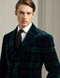 Veste Kent écossaise en velours - Blackwatch