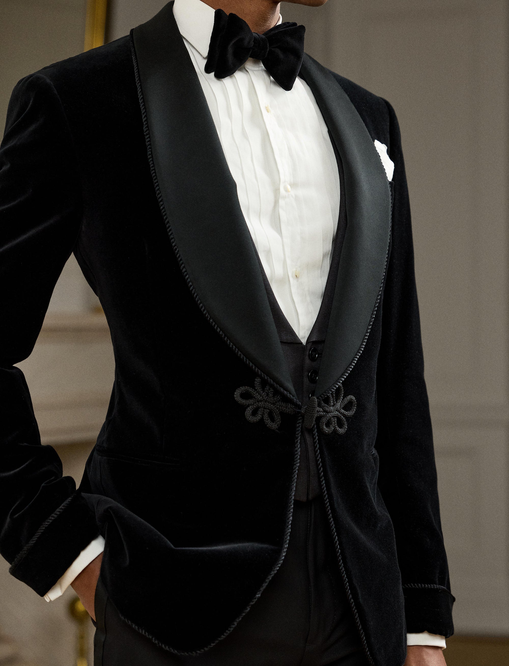 Veste de smoking en velours - Black