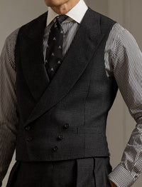 Cashmere tartan cardigan - Dark Grey & Multicolore