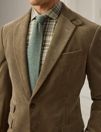 Veste de costume Kent en velours - Camel Melange