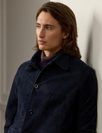Veste Burnham en daim - Navy
