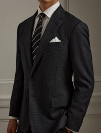 Kent small polka dot wool suit - Charcoal & Multicolore