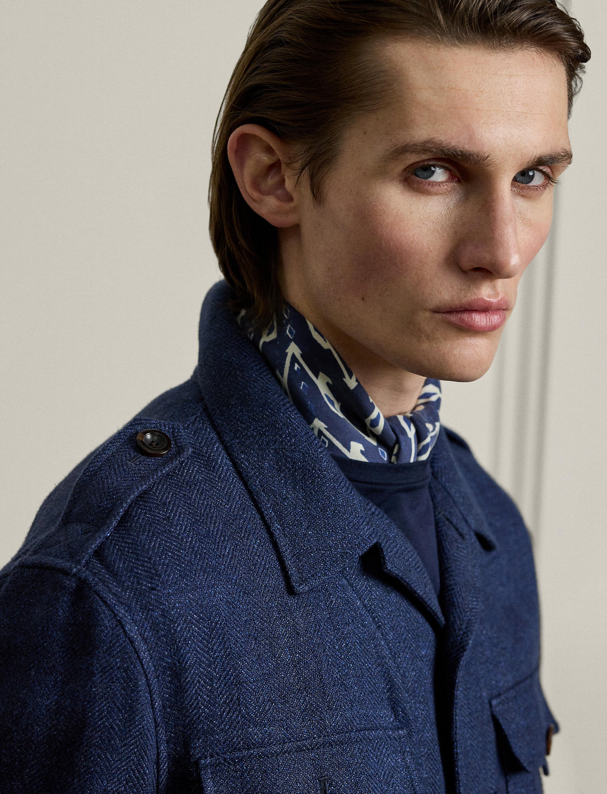 Linen jacket - Navy