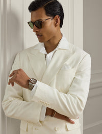 Veste de costume Kent fen lin - Lux Cream