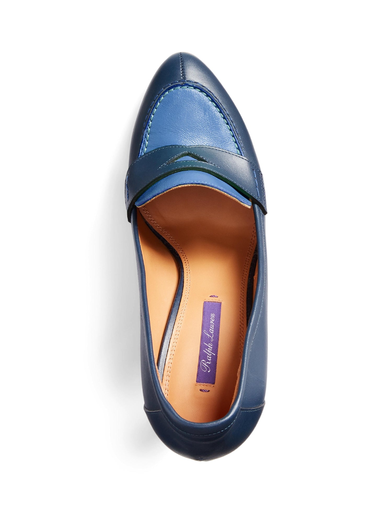 Escarpins Ceferina 100 en cuir - Marine Navy & Medium Blue