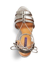 Sandales Atida 100 métallisées en cuir - Silver
