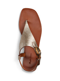 Sandales entre-doigts en cuir - Silver