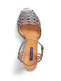Sandales Maricella 100 métallisées en cuir - Antique Silver