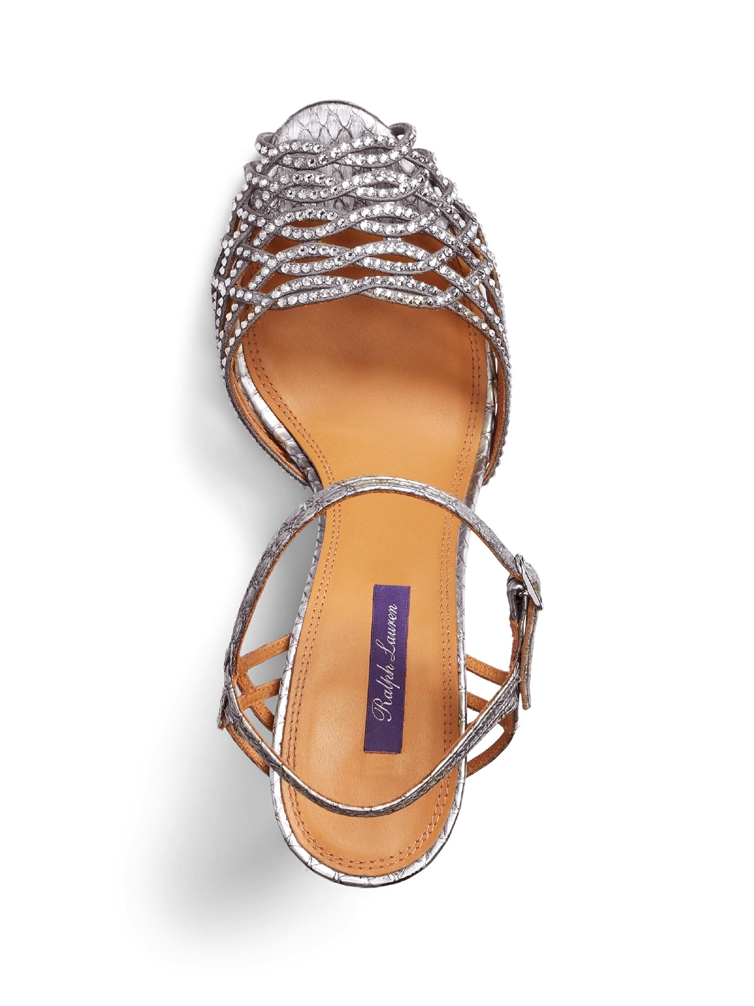 Sandales Maricella 100 métallisées en cuir - Antique Silver