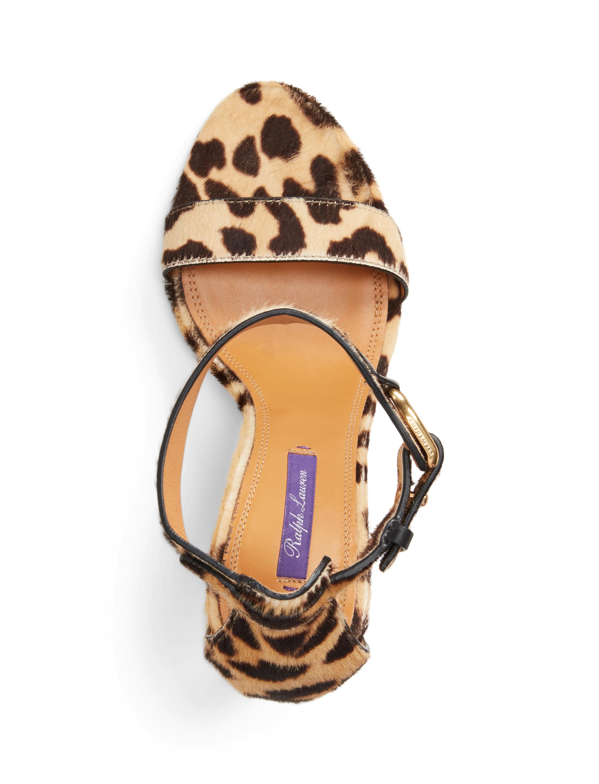Sandales Colson Welington motif léopard - Tan & Black & Cream