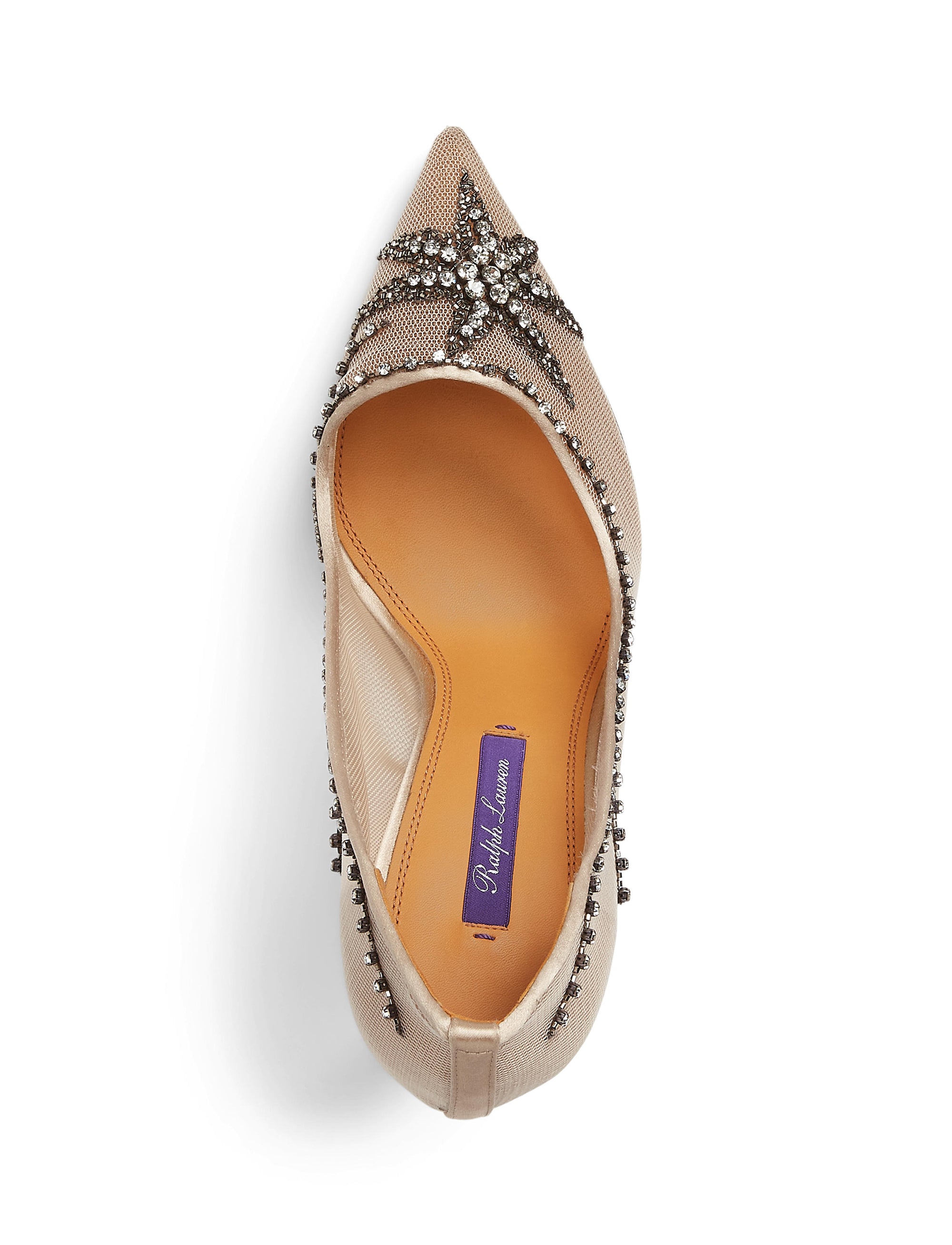Escarpins Celia en piqué brodé - Fawn & Hematite