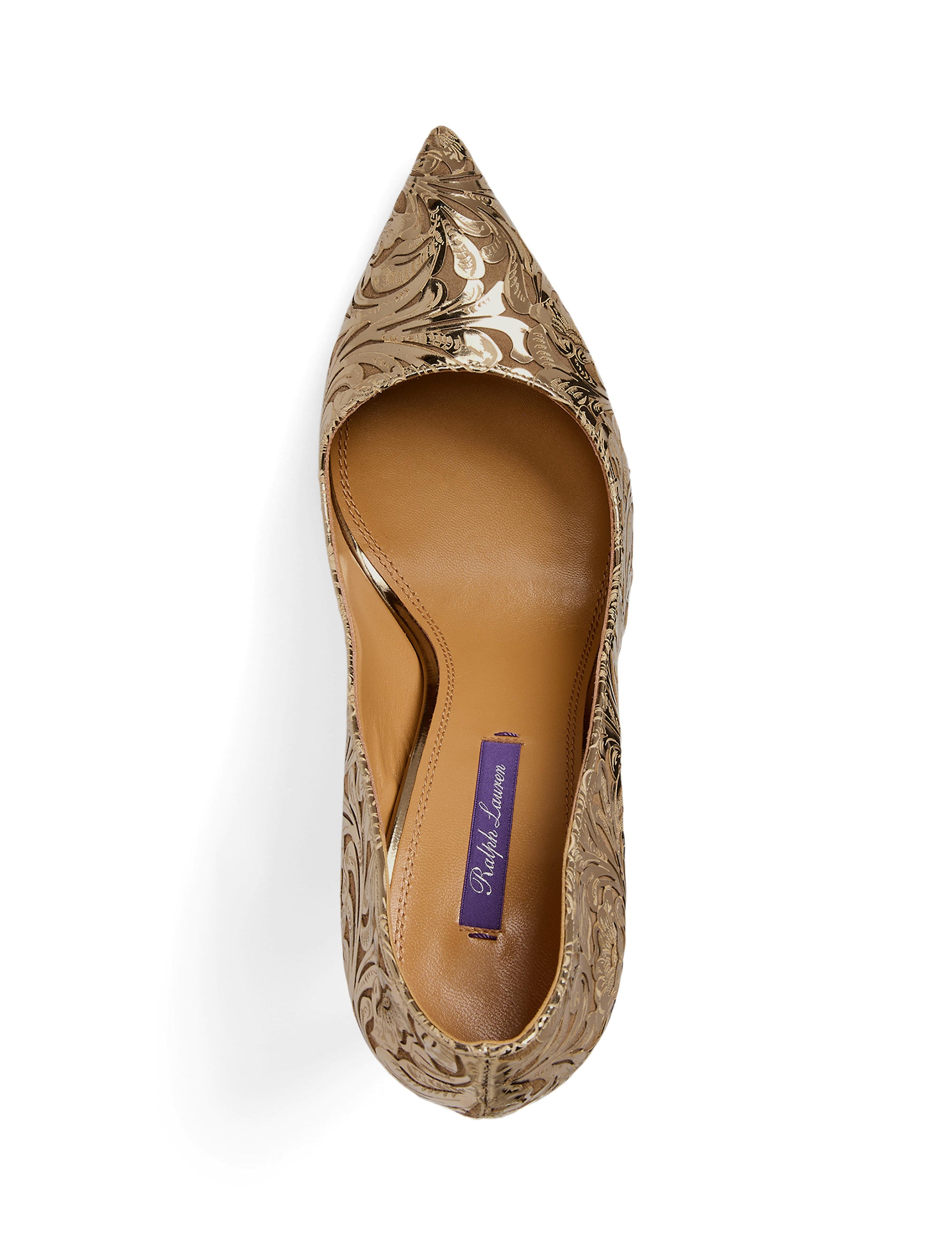 Escarpins Celia en chèvre repoussée - Bronze & Dark Truffle