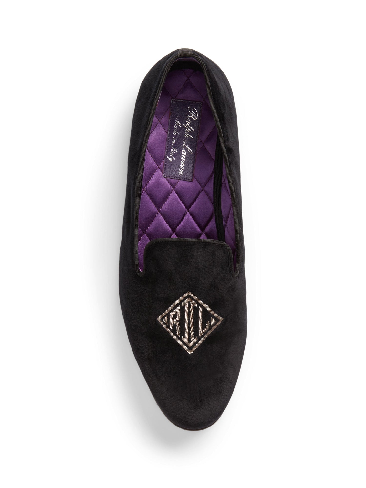 Alonzo bullion loafers in velvet - Polo Black