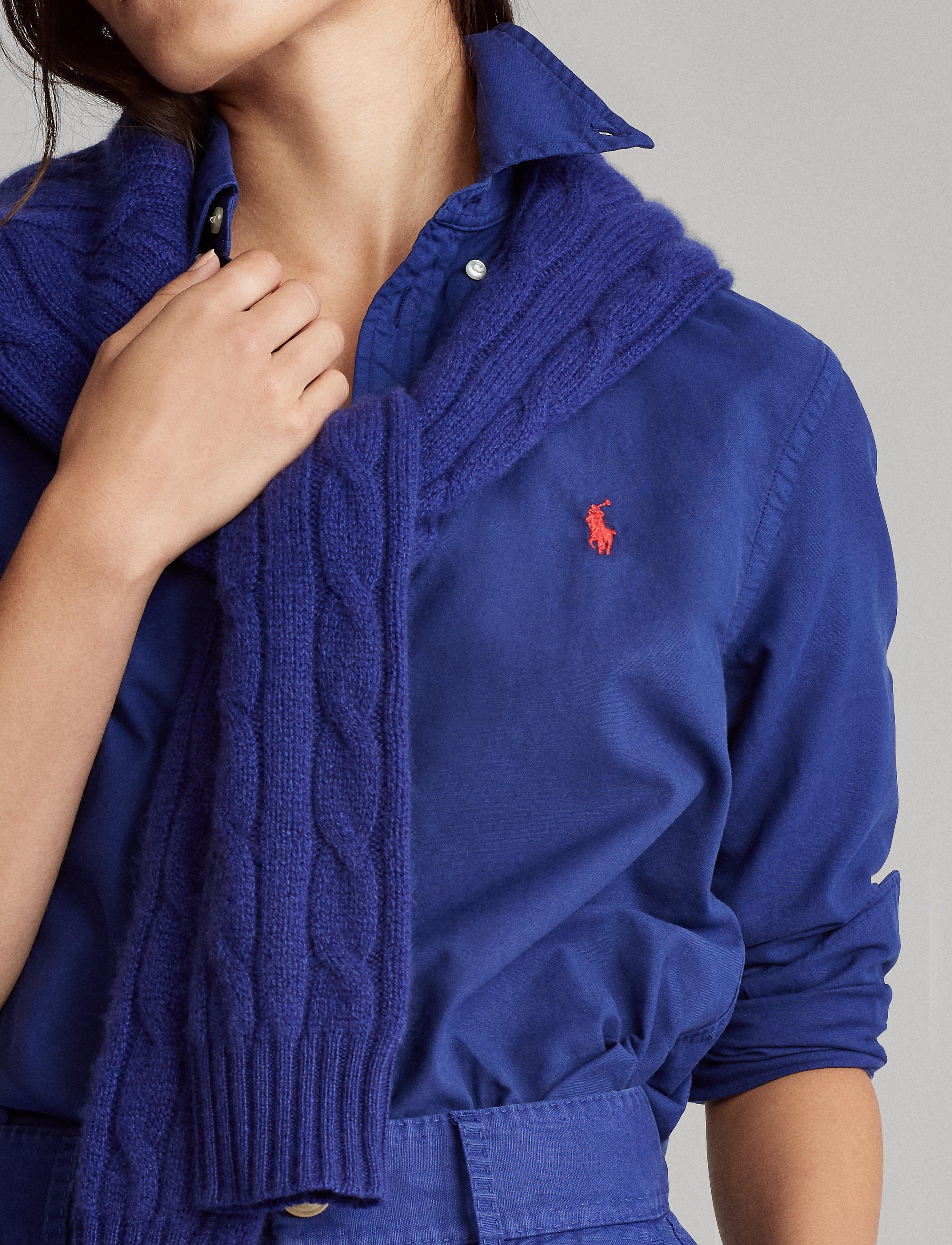 1 STOCK FALL ROYAL BUTTON FRONT SHIRT