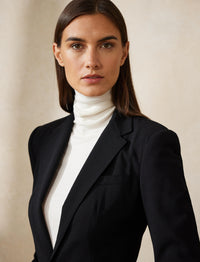 Veste Parker en crêpe de laine - Black