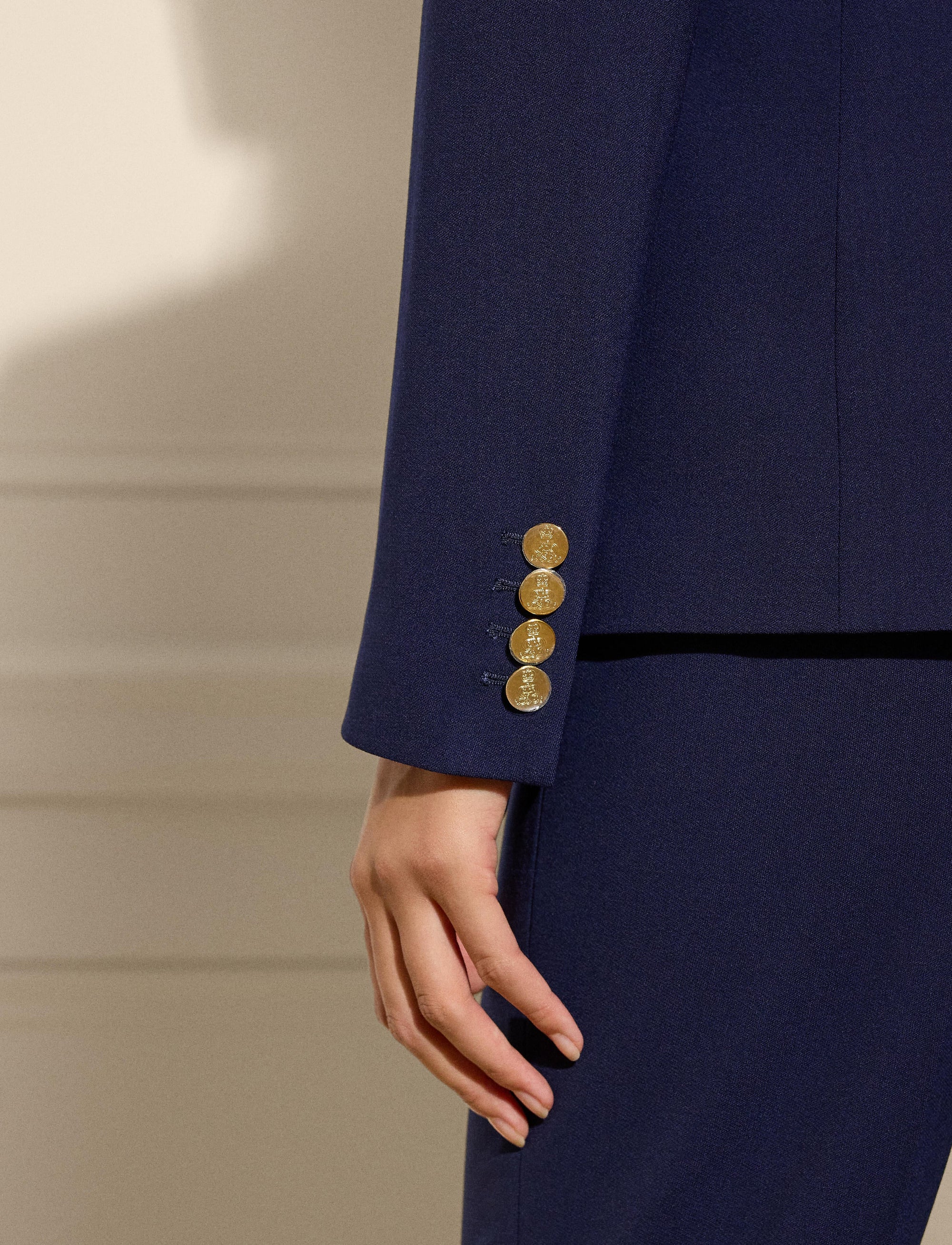 Veste Parker en crêpe de laine - Navy