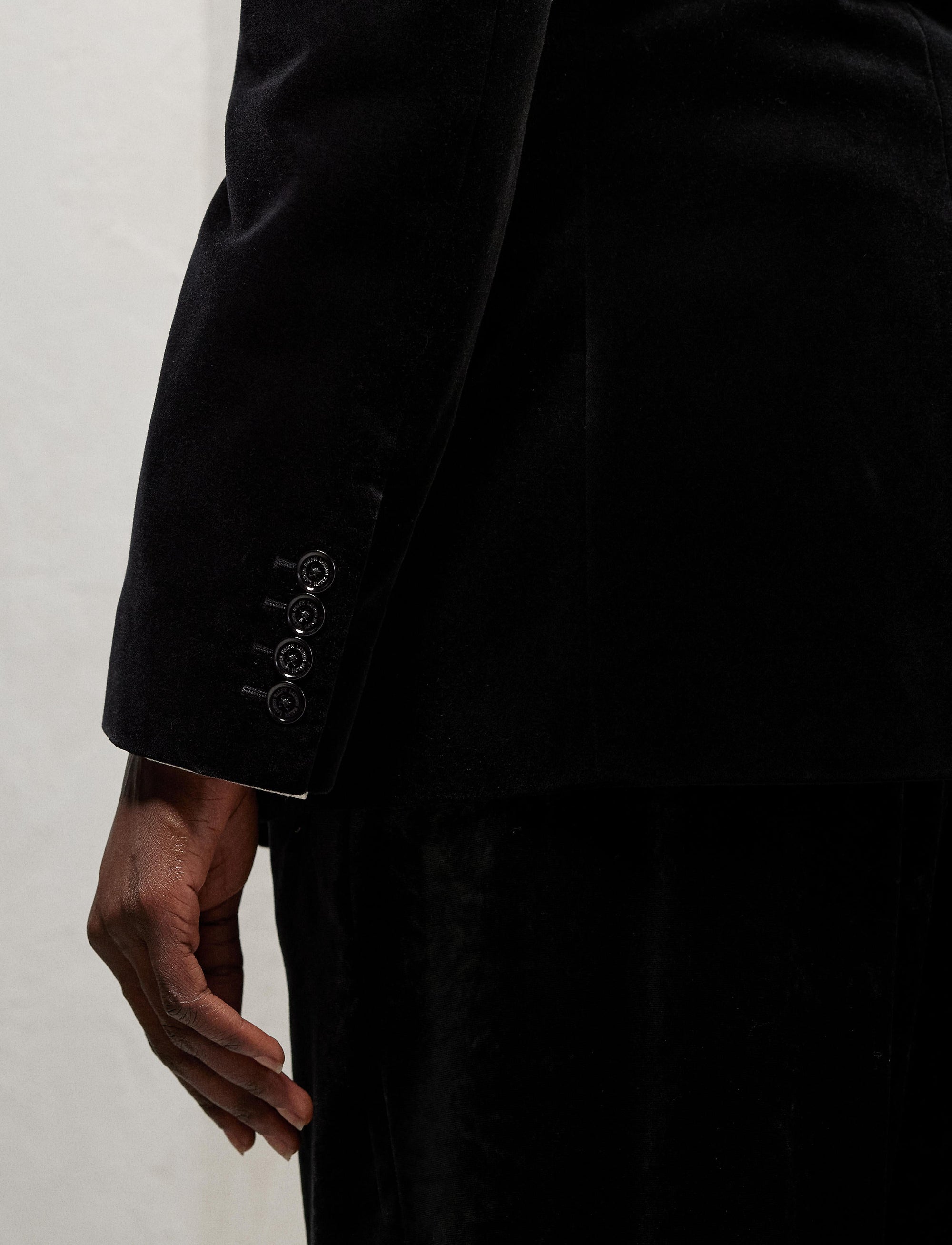 Veste de smoking Gregory en velours - Black
