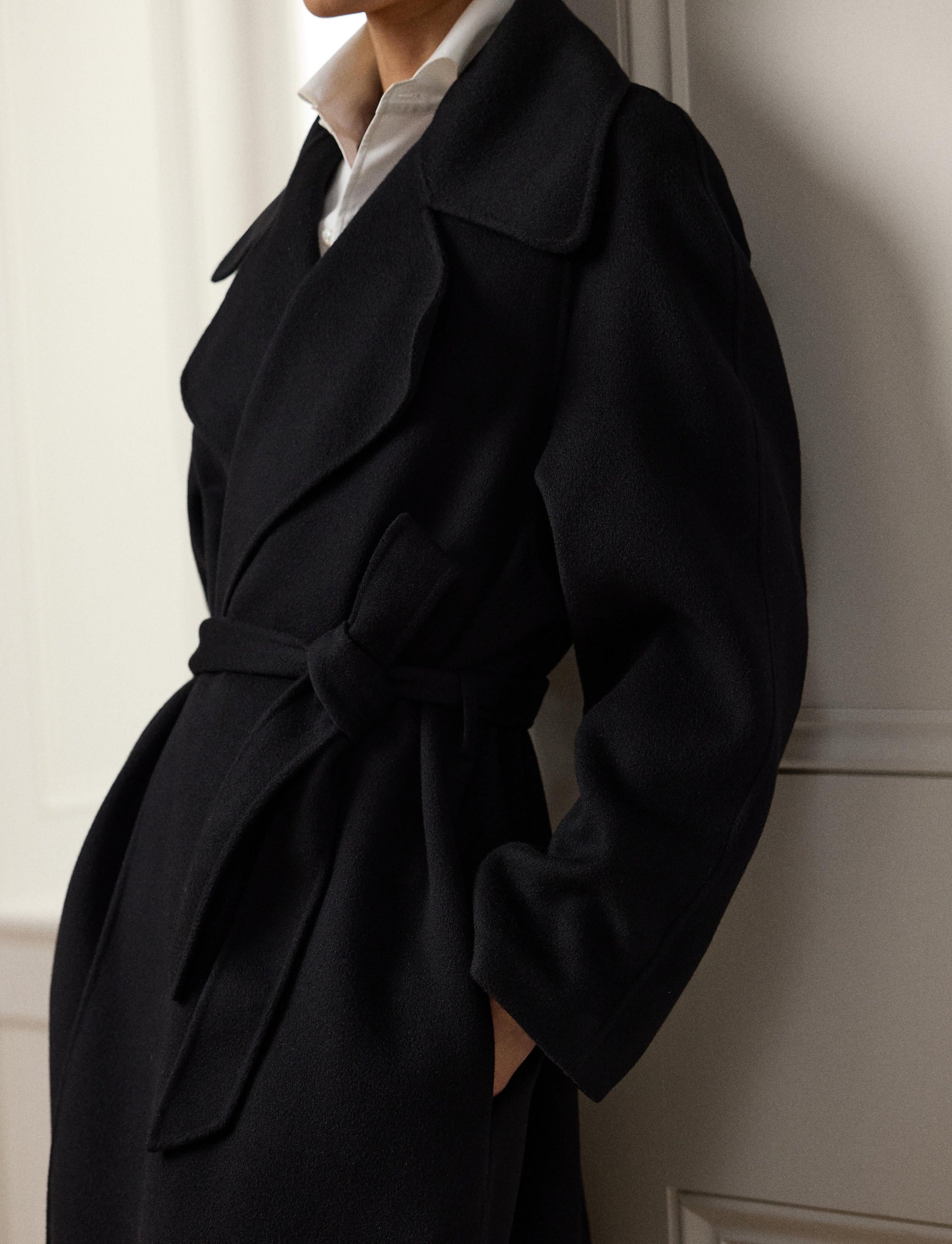 Manteau Leonarda en cachemire - Black