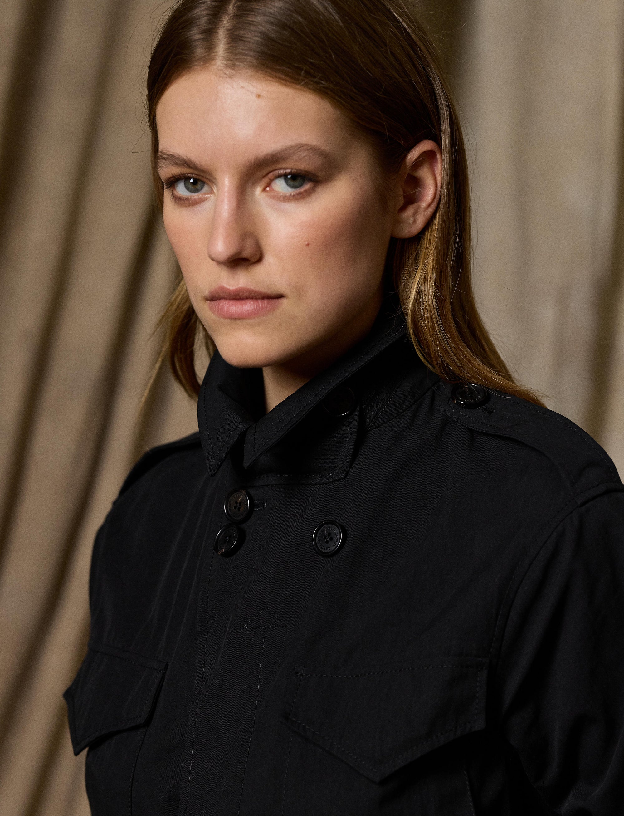Veste de treillis Milton en sergé - Black