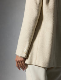 Veste Shirlee décorée à chevrons en laine - Lux Cream