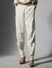 Combinaison Eve en crêpe et satin - Off White