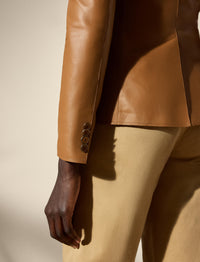 Veste Hollis en cuir - Caramel