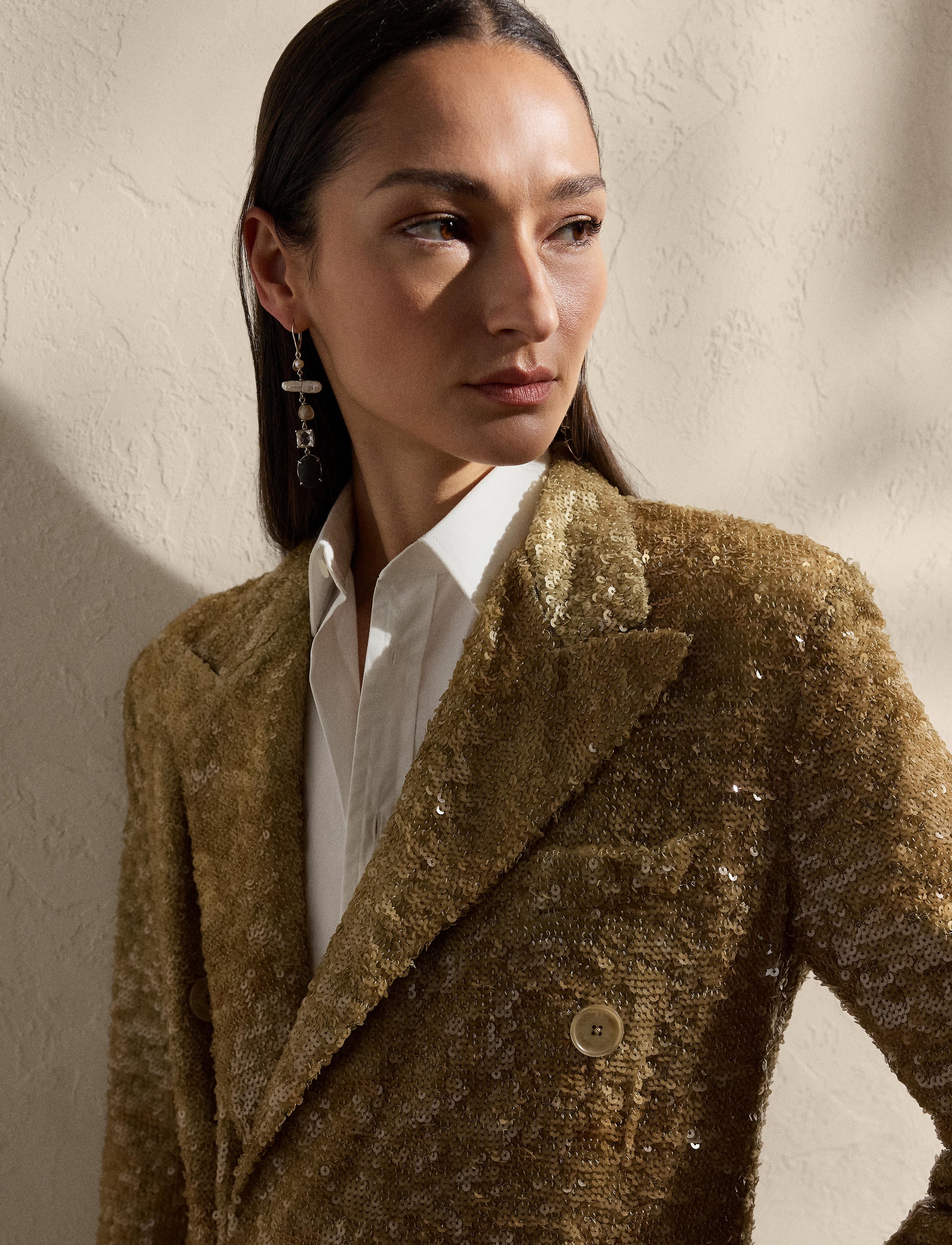 Manteau Macy décoré en tulle - Lux Tan