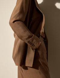Veste Timothy en shantung de soie - Cocoa