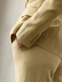 Parker jacket in linen - Light Sand