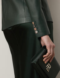 Veste Parker en cuir - Dark Racing Green