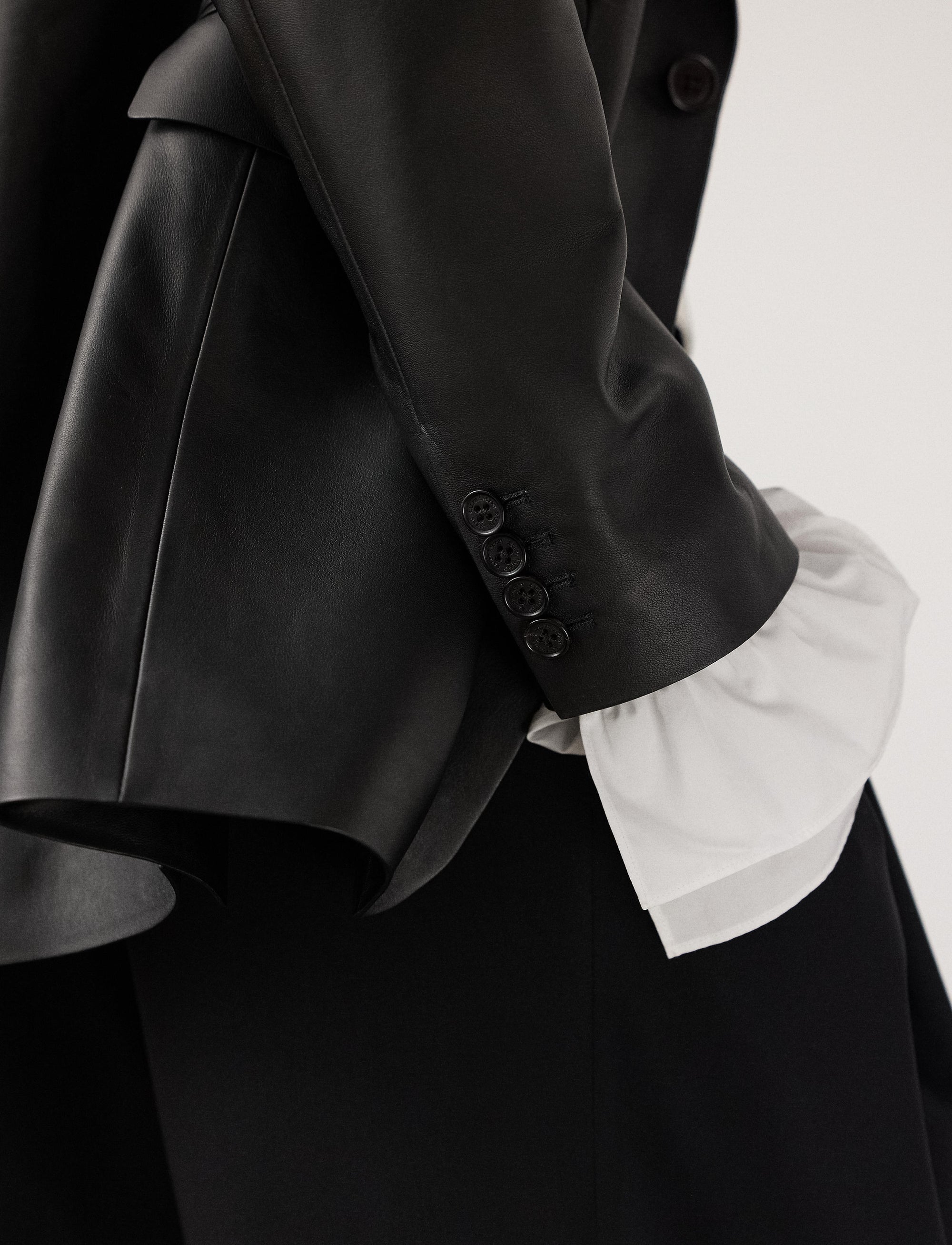 Veste Eli en cuir - Black