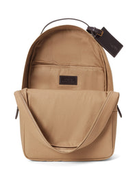 Sac à dos en toile et finition en cuir - Tan & Brown