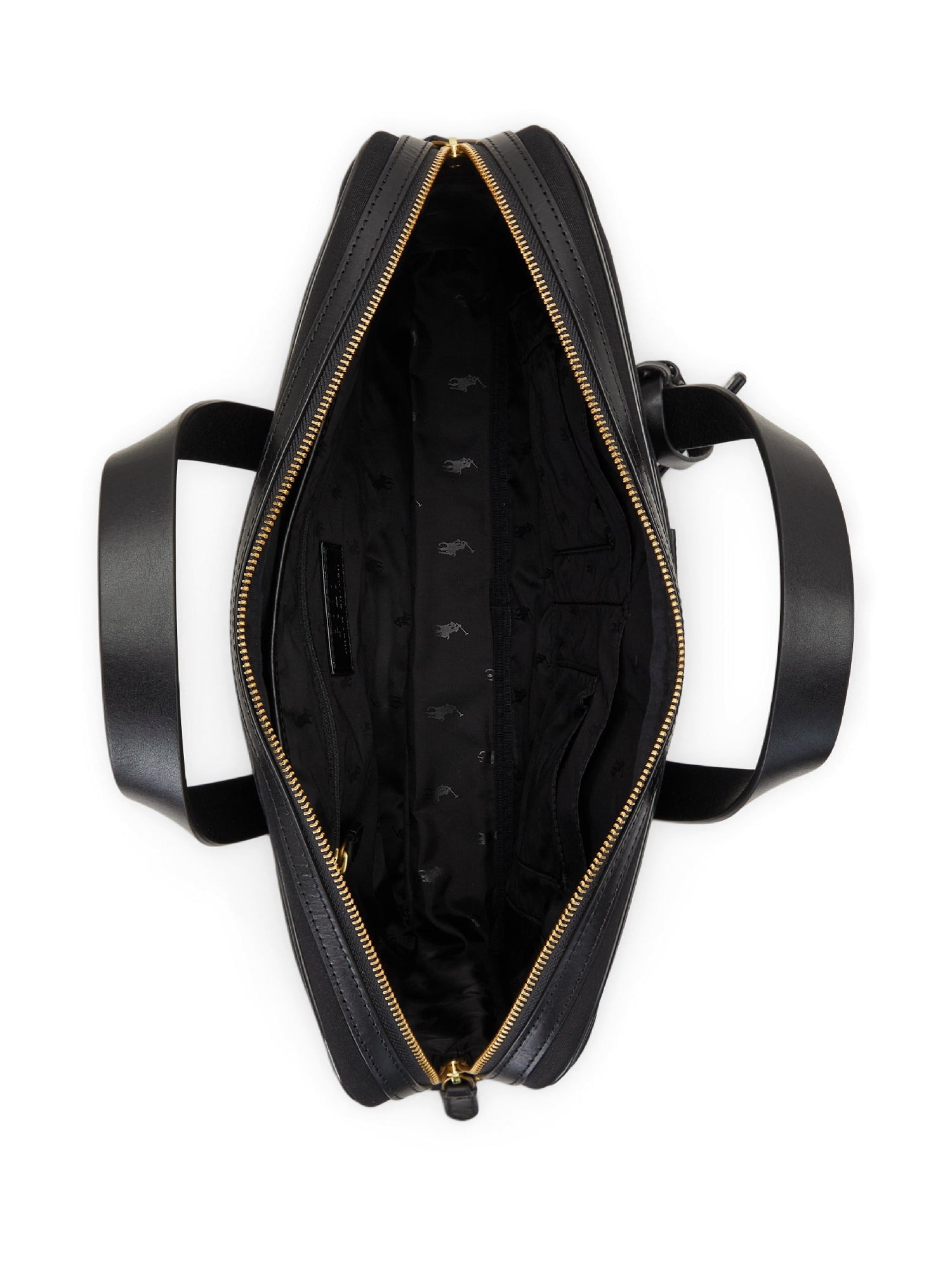 Porte-documents Polo en toile et finition cuir - Black