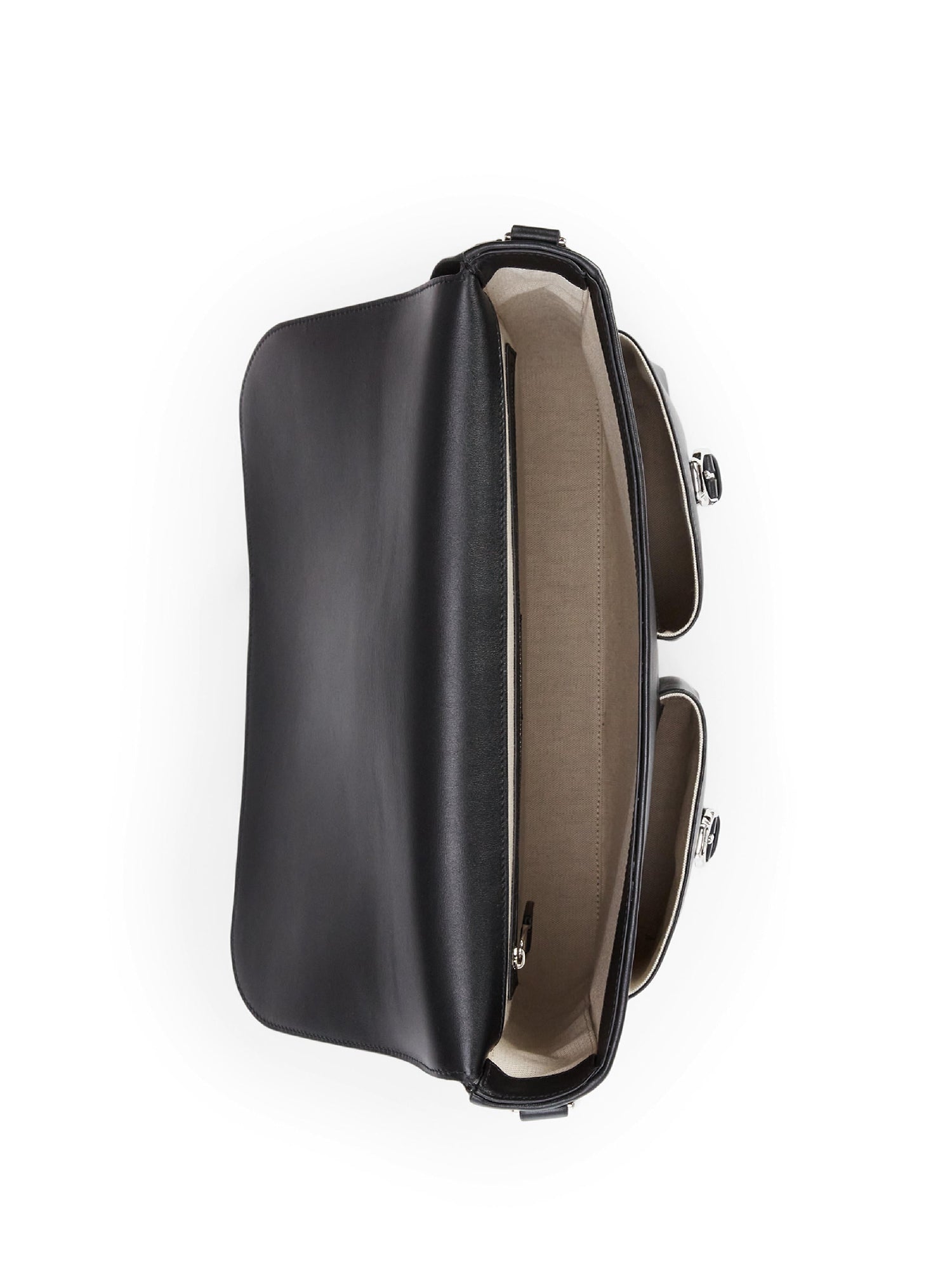 Sac coursier Welington en cuir - Black