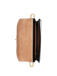 Pochette Polo ID en cuir à chaîne - Black
