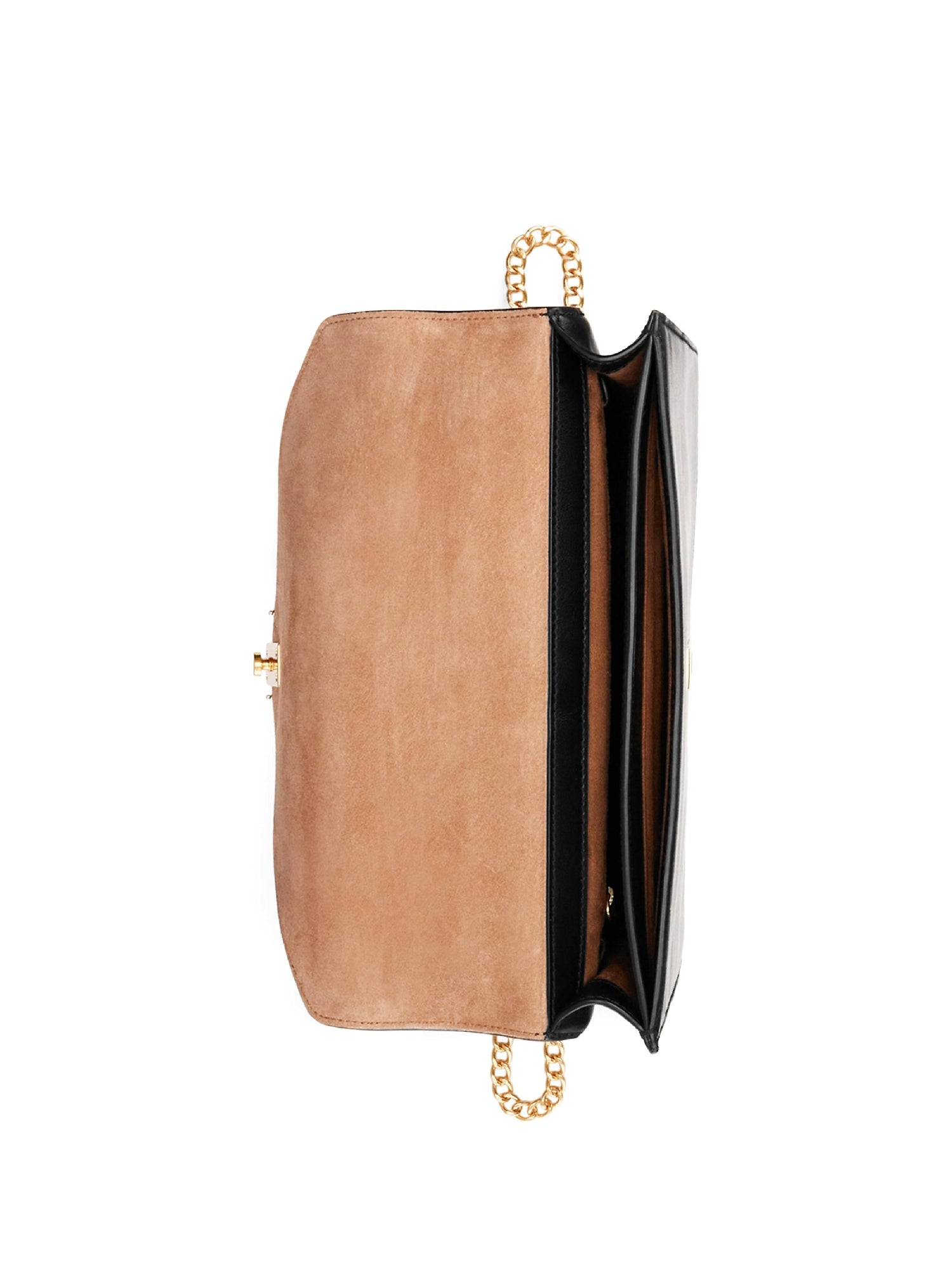 Pochette Polo ID en cuir à chaîne - Black