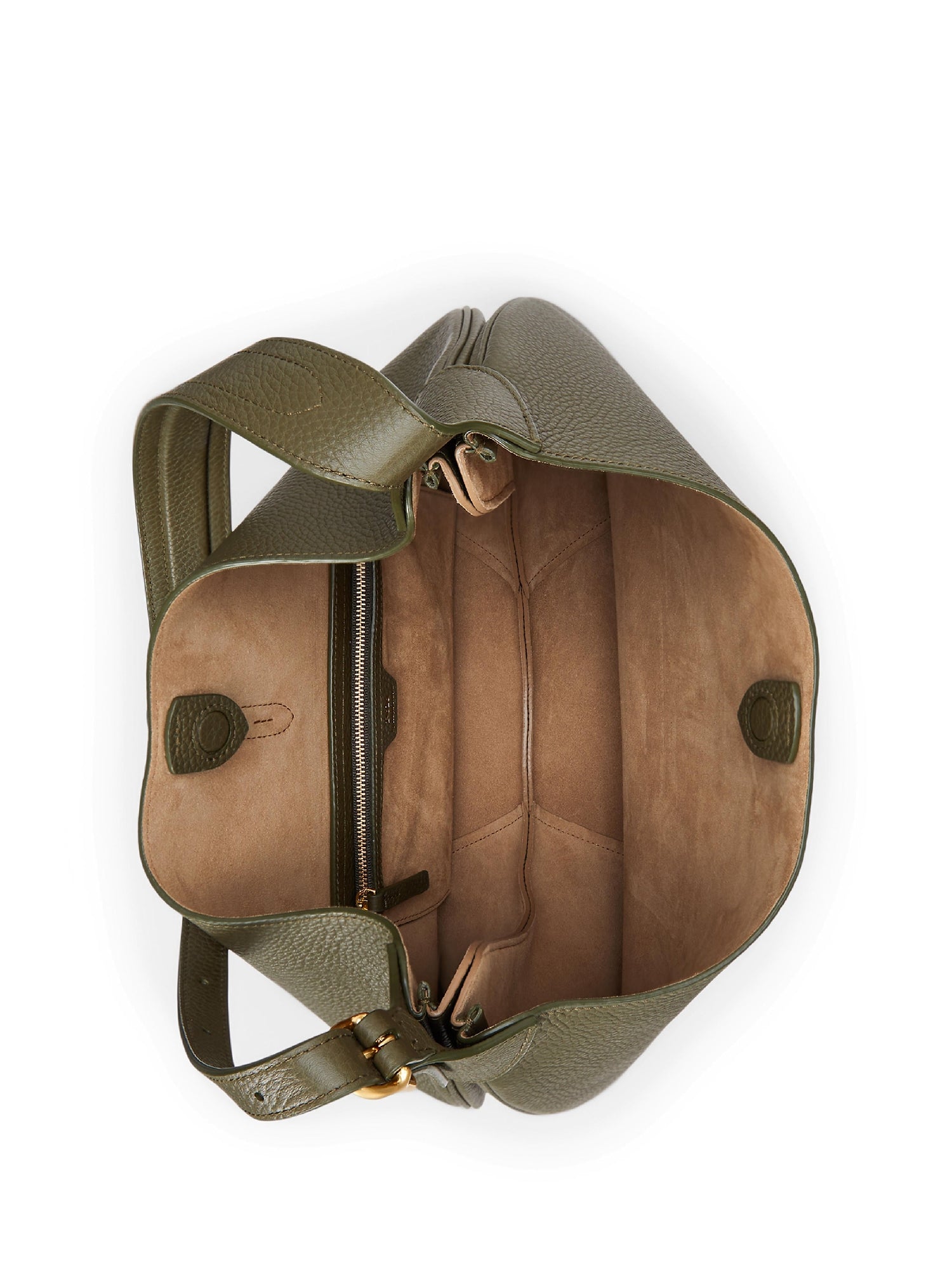 Sac Grand Shoulder Polo ID en cuir - Hunting Olive