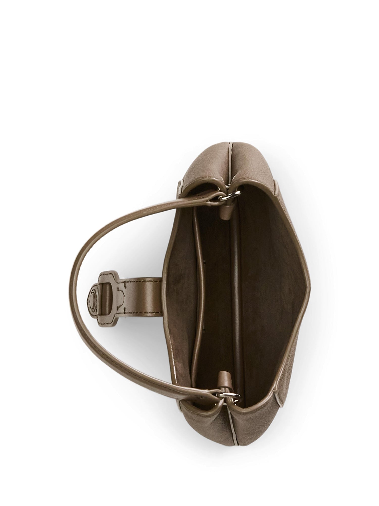 Welington leather mini shoulder bag - Dark Taupe