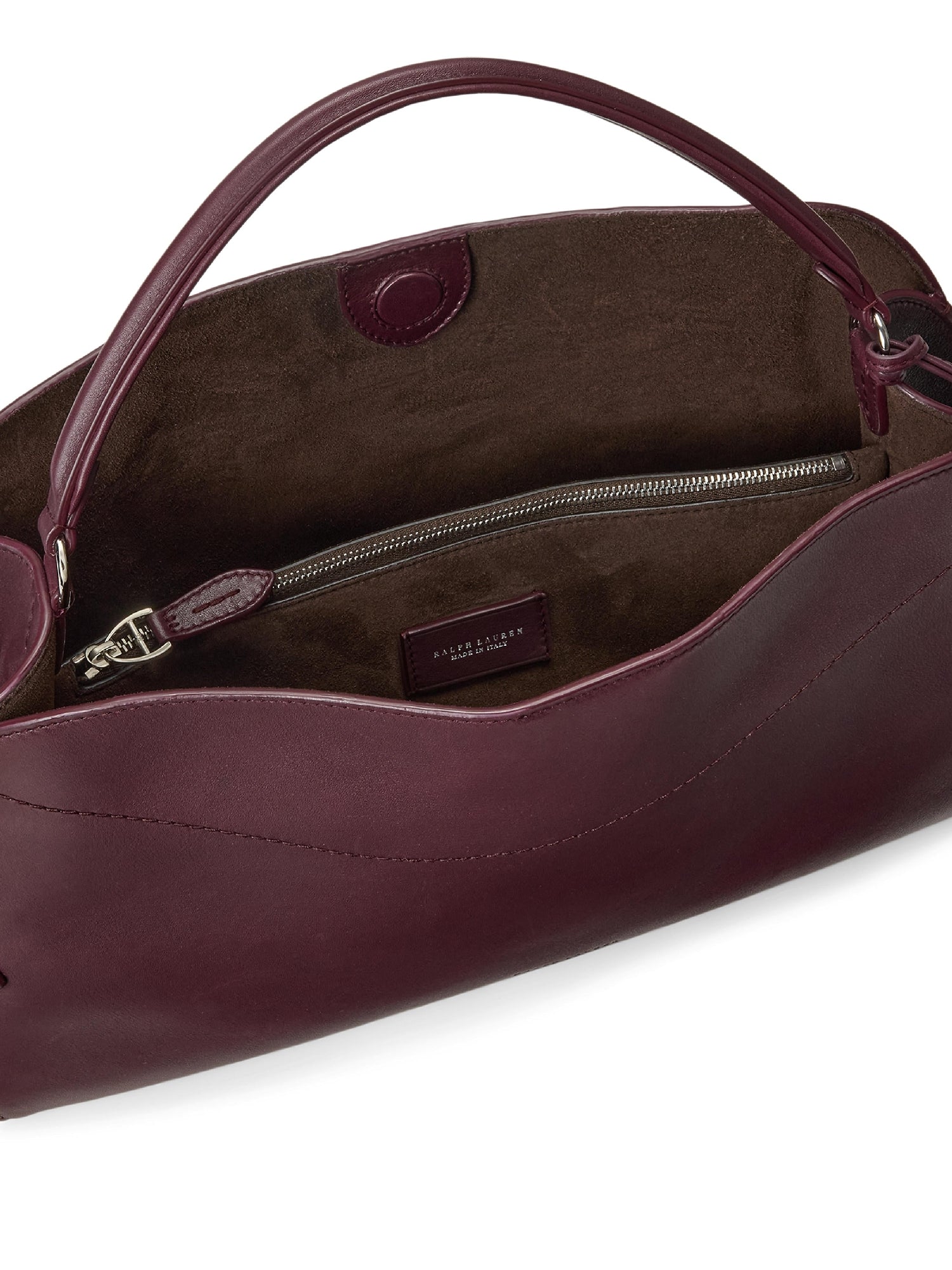 Sac porté épaule Ralph en cuir - Burgundy