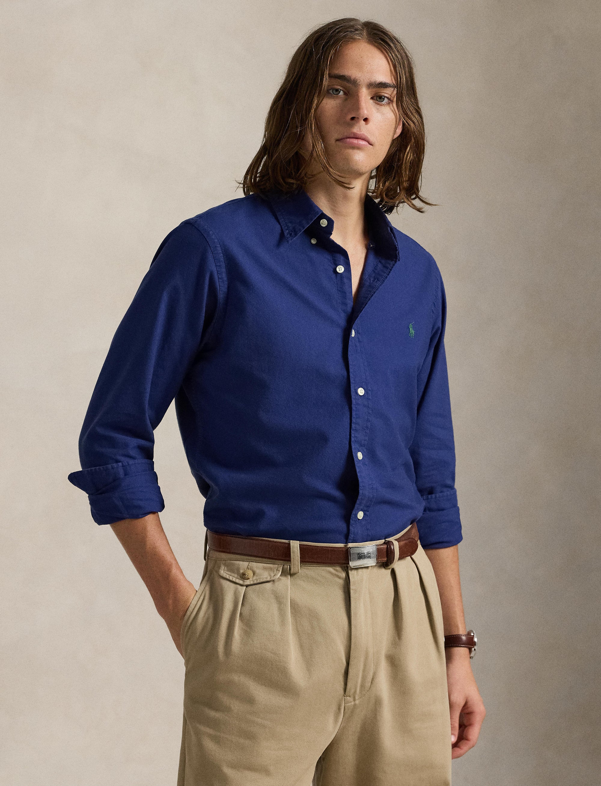 Chemise Oxford ajustée teinte en pièce - Freshwater