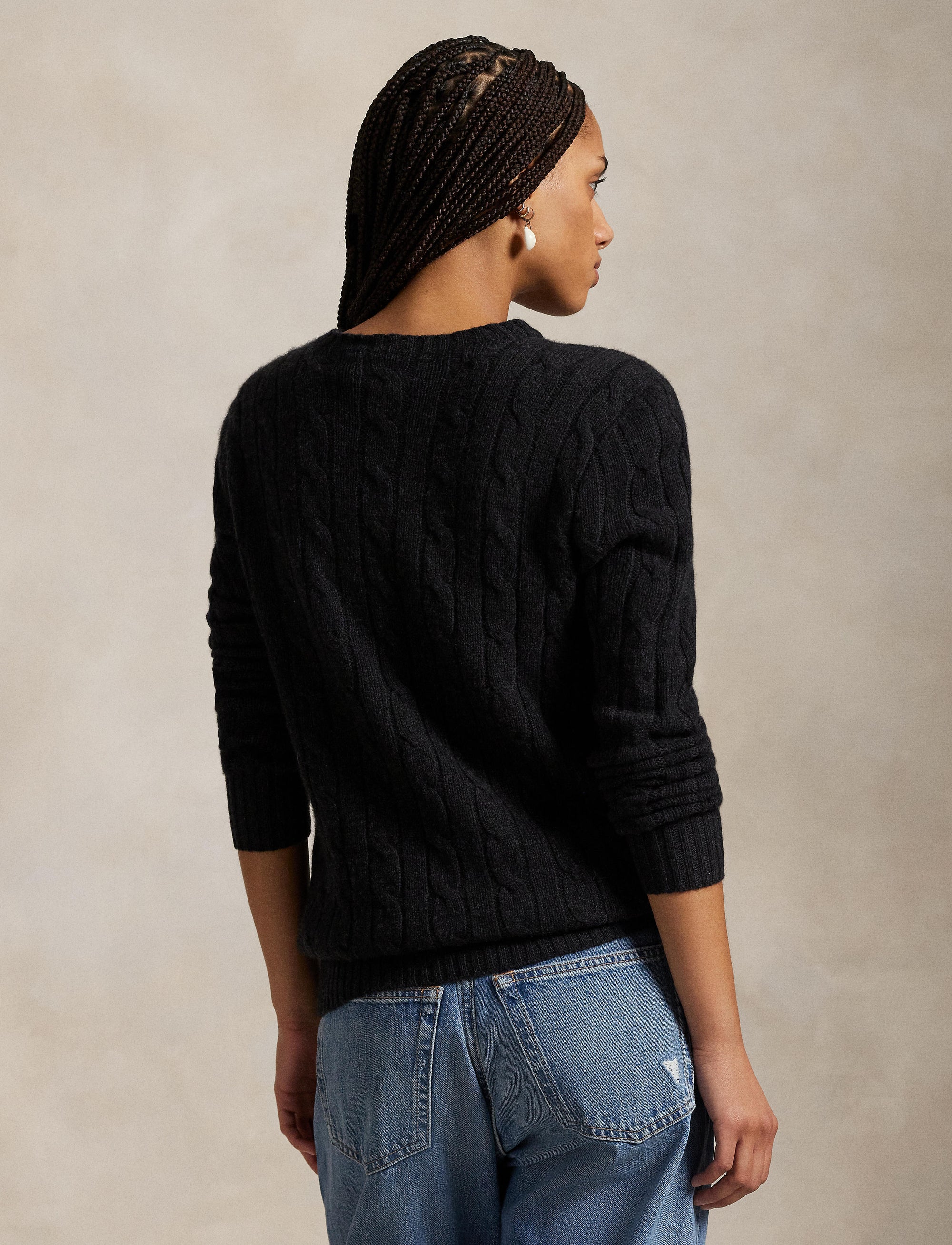 Pull iconique en cachemire torsadé - Dark Granite Heather