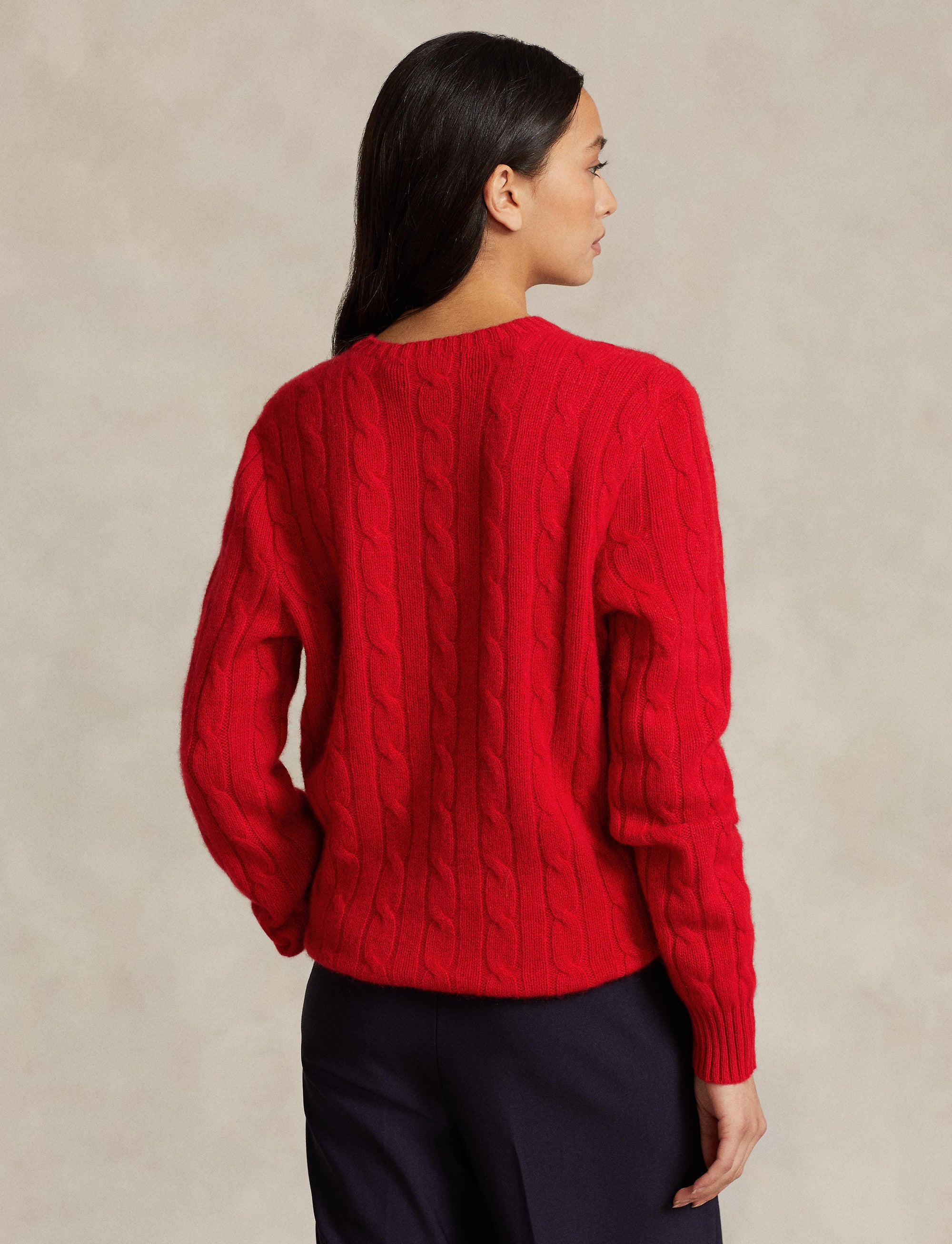 Pull iconique en cachemire torsadé - Park Ave Red