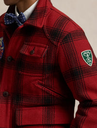 Veste utilitaire en laine écossaise  - Red Black Buffalo Plaid