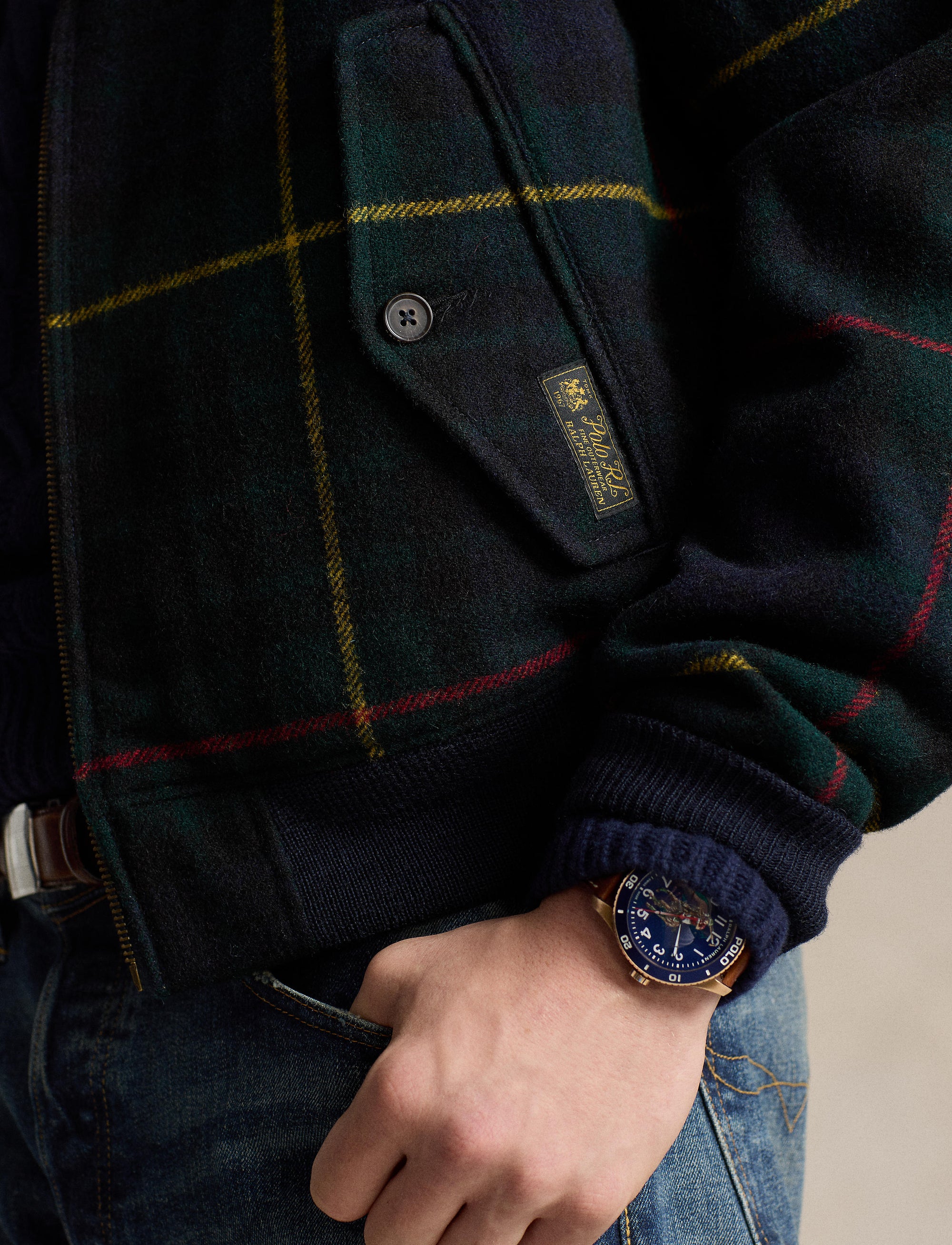 Veste écossaise en sergé de laine - Hunting Stuart Tartan
