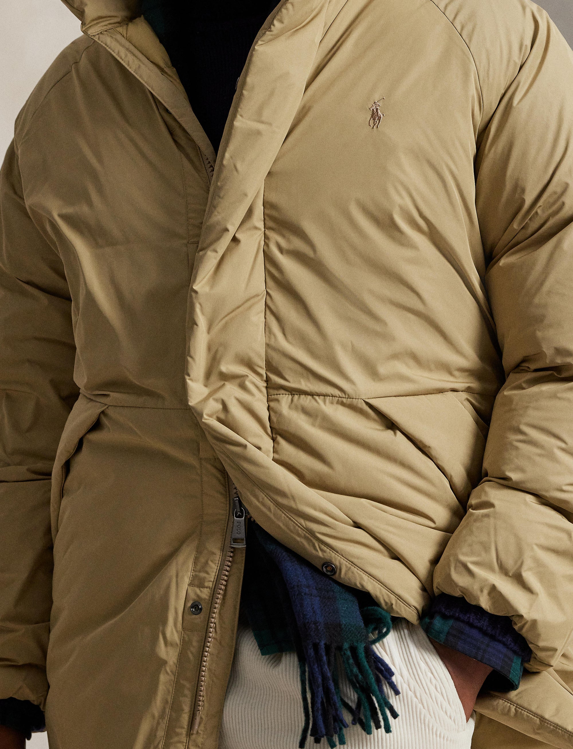 4pcs / NEW // RL KHAKI COAT INSULATED TTN PFR CT