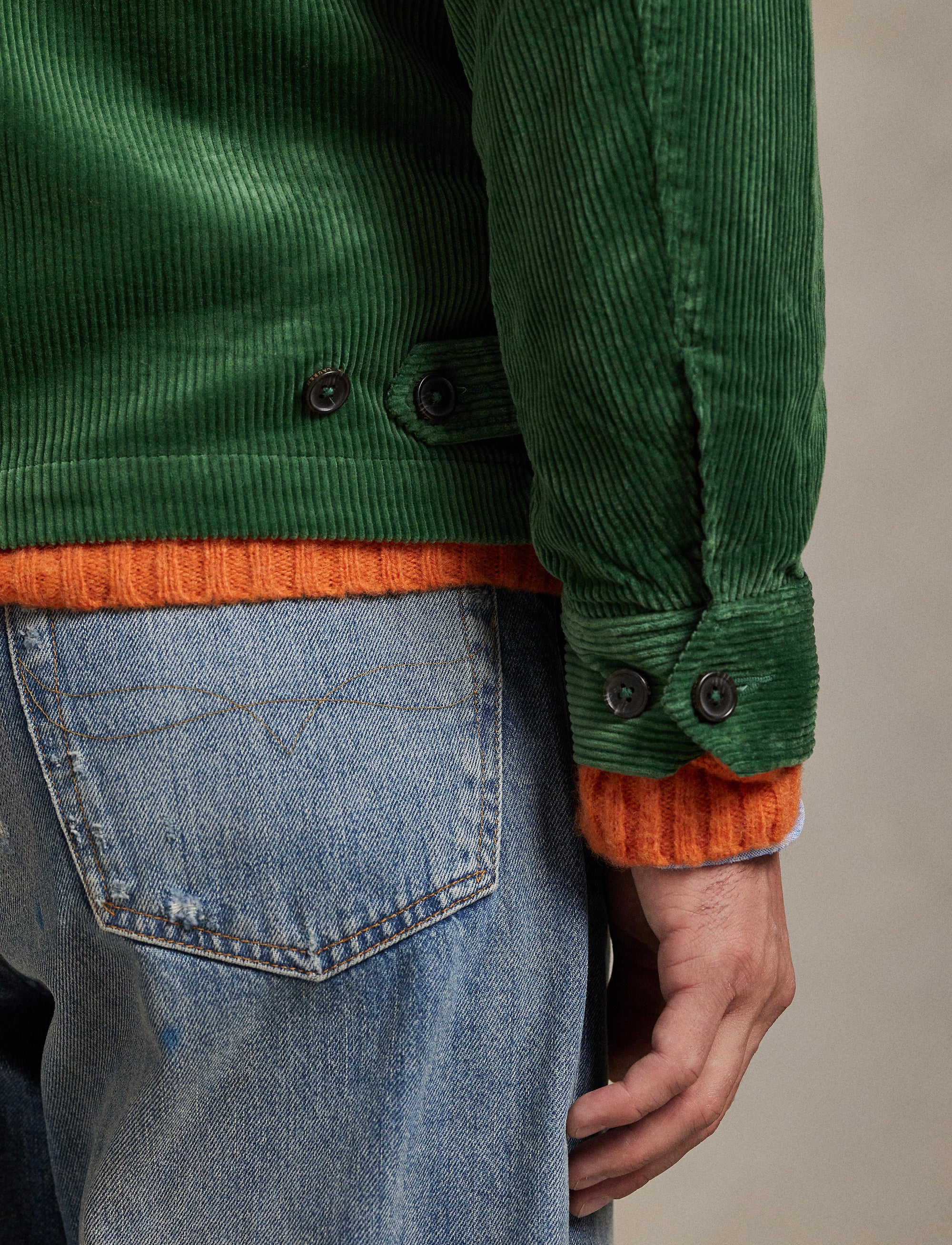 Wynton corduroy jacket - Meadow Green